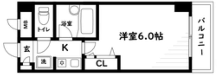 西武多摩川線 多磨駅 徒歩28分 5階建 築28年(1K/2階)の間取り写真