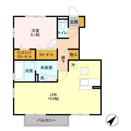 シティアレイ(1LDK/1階)の間取り写真