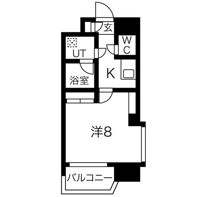 PIECE CHARMANTE FUKUSHIMA(1K/10階)の間取り写真