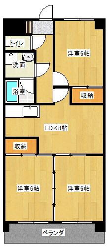アビタシオン千種(3LDK/6階)の間取り写真