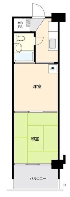 カーサ第一亀戸5号棟(2K/2階)の間取り写真