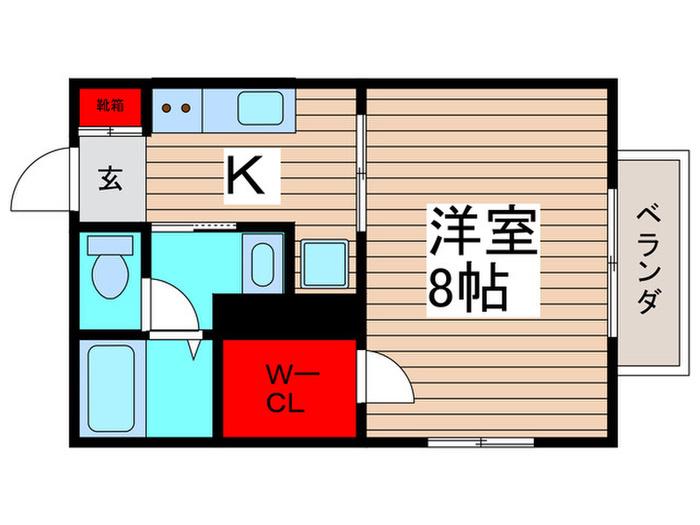 フィガロ(1K/2階)の間取り写真