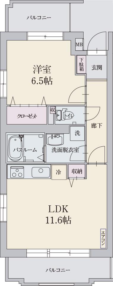 グリーンヴィラ(1LDK/1階)の間取り写真
