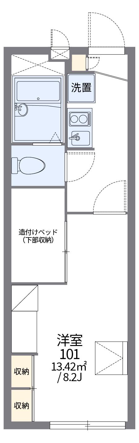 レオパレス松風舎(1K/1階)の間取り写真