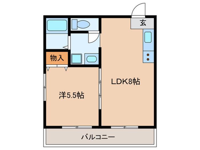 サンビレッジ板宿(1LDK/3階)の間取り写真