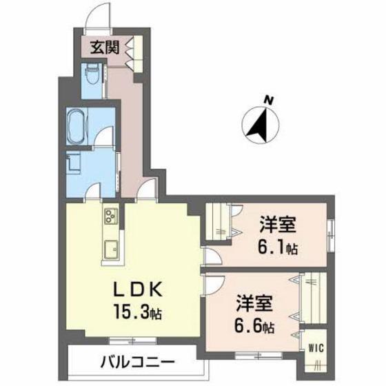 サニーコート(2LDK/3階)の間取り写真