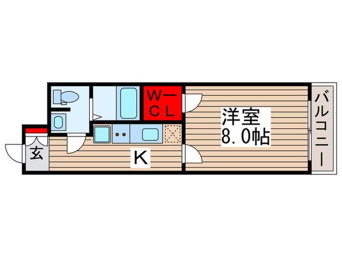 SKビル九番館(1K/3階)の間取り写真