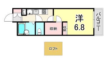 レオパレスあまがさき駅近(1K/4階)の間取り写真