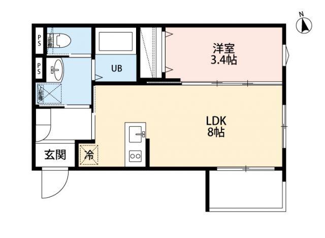 ROBOT HOME 三郷II(1LDK/2階)の間取り写真