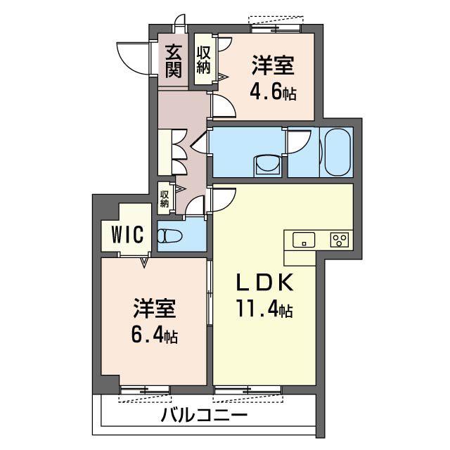 アゼリアージュ(2LDK/3階)の間取り写真