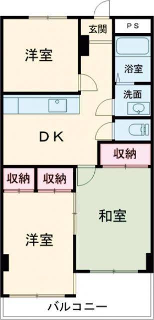 ラメゾン瑞穂(3DK/1階)の間取り写真