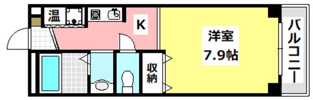 セントーレア(1K/5階)の間取り写真