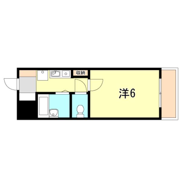ルックハイツII(1K/3階)の間取り写真