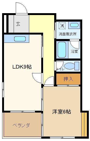 ぽすとーる武里(1LDK/3階)の間取り写真