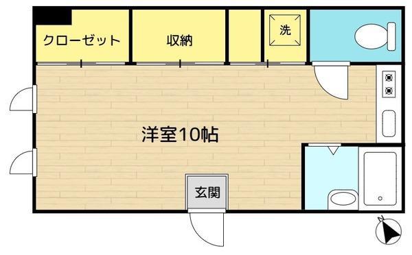 メジロホームズ(ワンルーム/1階)の間取り写真