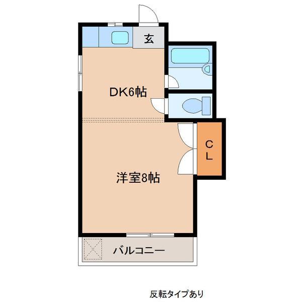 フローレンス21(1DK/1階)の間取り写真