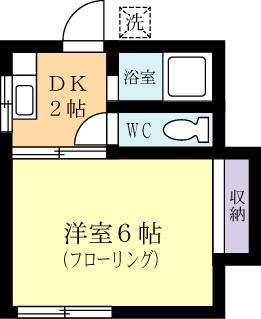 トーキョーハイツ(1K/2階)の間取り写真