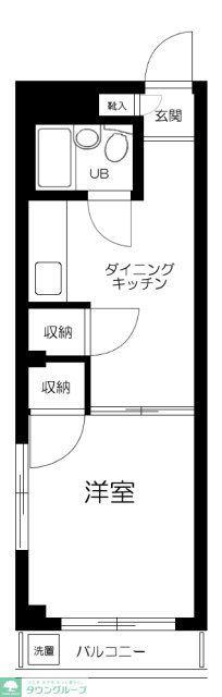 パークサイド柴又(1DK/3階)の間取り写真