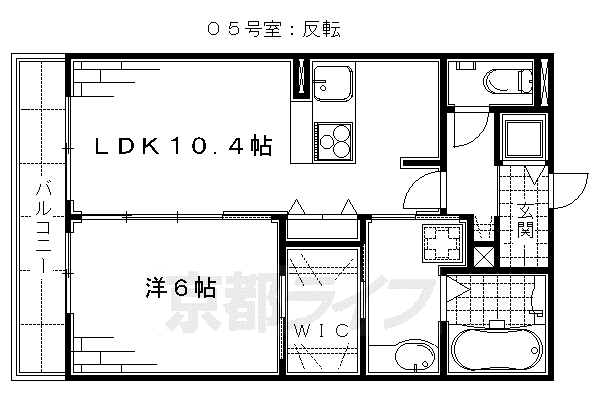 マーレフィールドI棟(1LDK/2階)の間取り写真