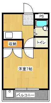 リバーシティ都(1K/4階)の間取り写真
