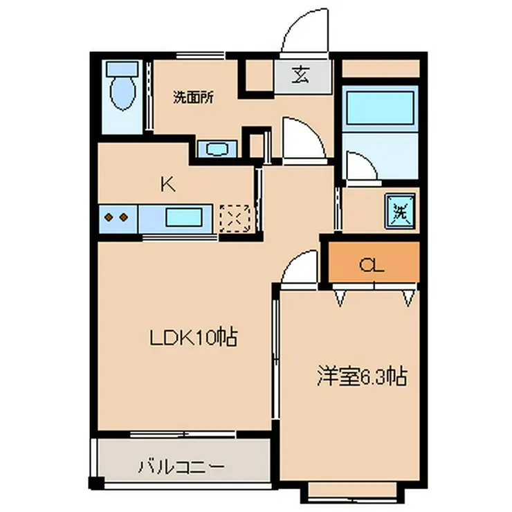 シャテーヌ春日部 4階階 間取り