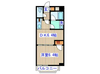 KATOUビル(1DK/3階)の間取り写真