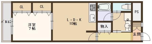 上野マンション(1LDK/1階)の間取り写真
