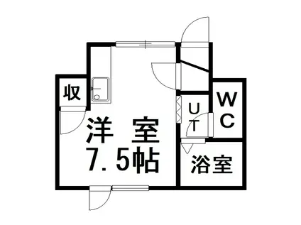 ファーストハイツ(ワンルーム/2階)の間取り写真