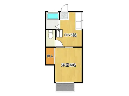 コーポ和光(1DK/1階)の間取り写真