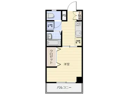バロン21(1K/1階)の間取り写真
