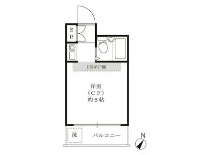川崎西ダイカンプラザ(ワンルーム/3階)の間取り写真