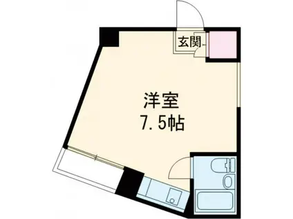 金井ビル(ワンルーム/2階)の間取り写真