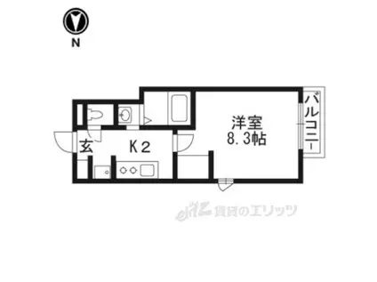 NAGI KYOTO NIJO(1K/6階)の間取り写真