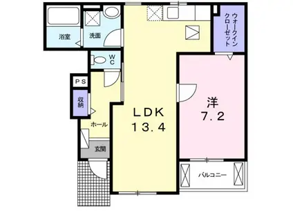 ネオ グランジェ(1LDK/1階)の間取り写真