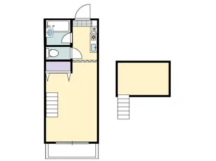パシフィックアトラス(1K/1階)の間取り写真