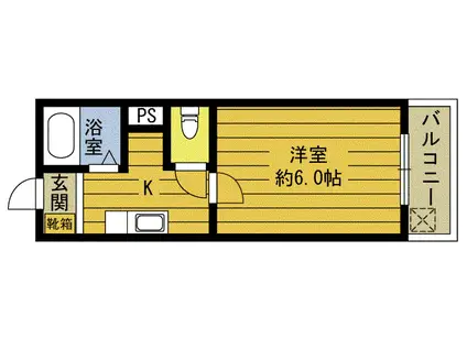 B-LINK MIYAZAKI(1K/2階)の間取り写真