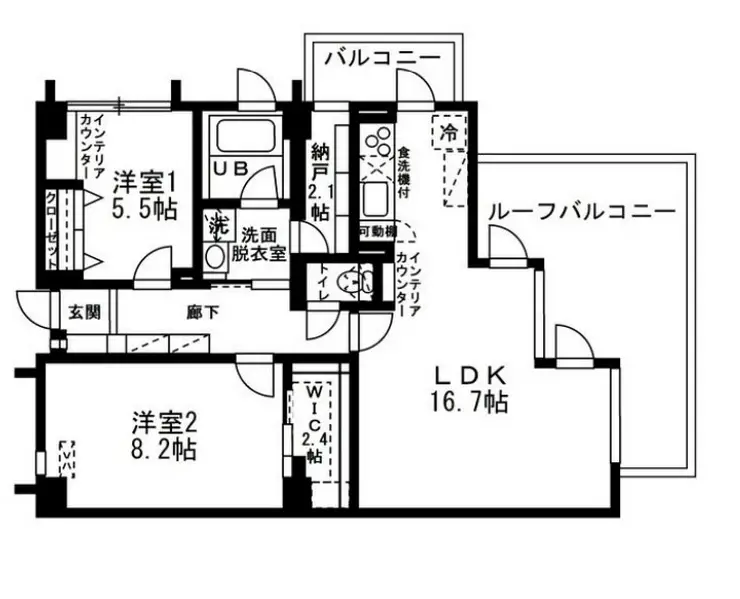 レジディア六本木檜町公園 8階階 間取り