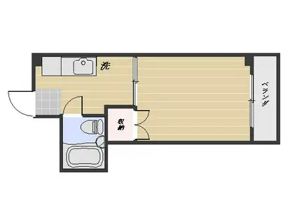 幸マンション(1K/3階)の間取り写真