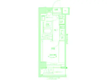 RELUXIA横濱元町(1K/2階)の間取り写真