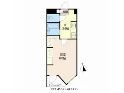 アプリーレ京町(1K/3階)の間取り写真