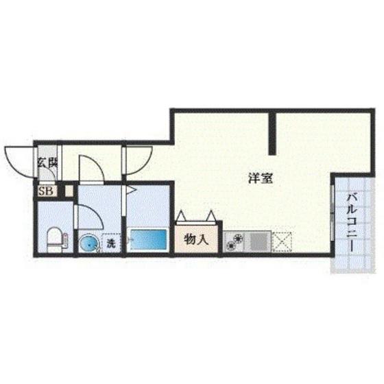 BRANCHE宇品(ワンルーム/4階)の間取り写真