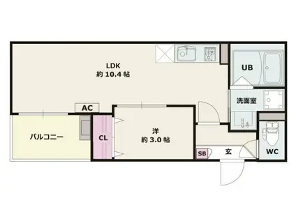 JACK MATOBAII(1LDK/1階)の間取り写真