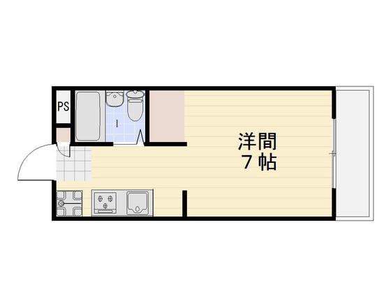 グランツ大元駅前(ワンルーム/4階)の間取り写真