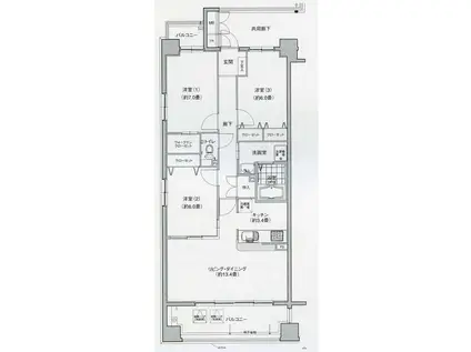 グランアベニュー名駅南(3LDK/10階)の間取り写真