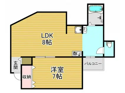 大幸ビル此花(1LDK/5階)の間取り写真