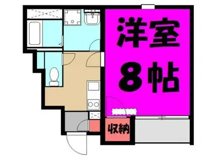 サンパーク 三良(1K/1階)の間取り写真