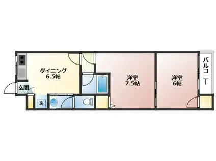寺田ビル(2DK/3階)の間取り写真
