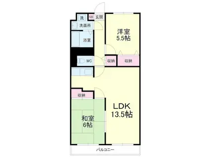 ランドRファースト(2LDK/3階)の間取り写真