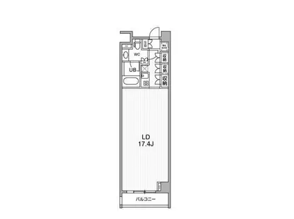 六本木デュープレックスエムズ(1K/4階)の間取り写真