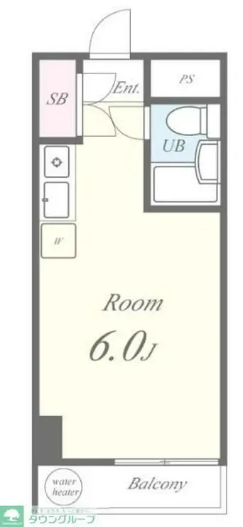 セジュール田町 4階階 間取り